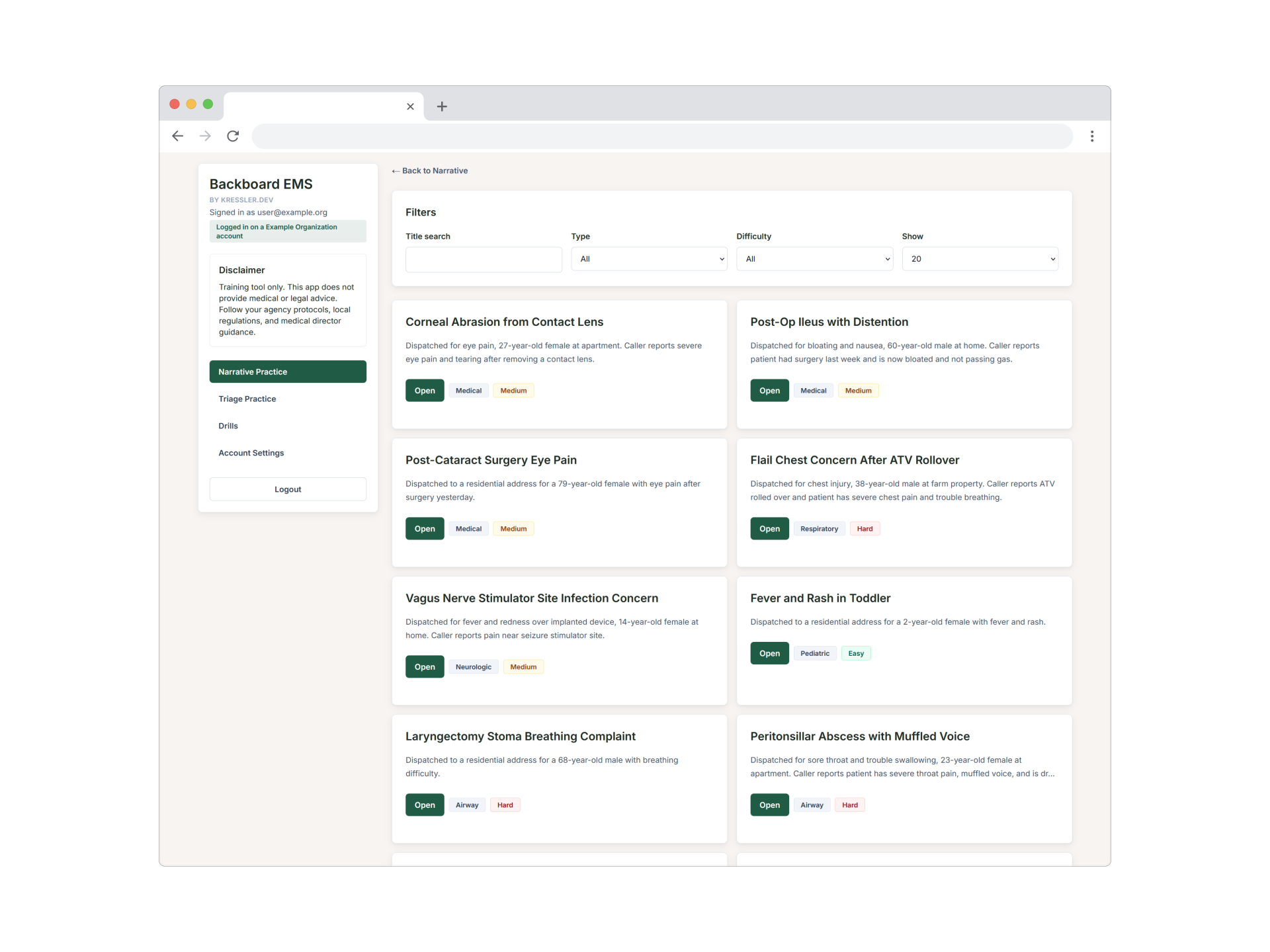 Building an EMS training platform, powered by AI.